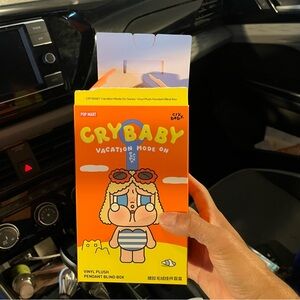 POP Mart Crybaby Vacation Mode On Chilling On The Beach Plushie Keychain